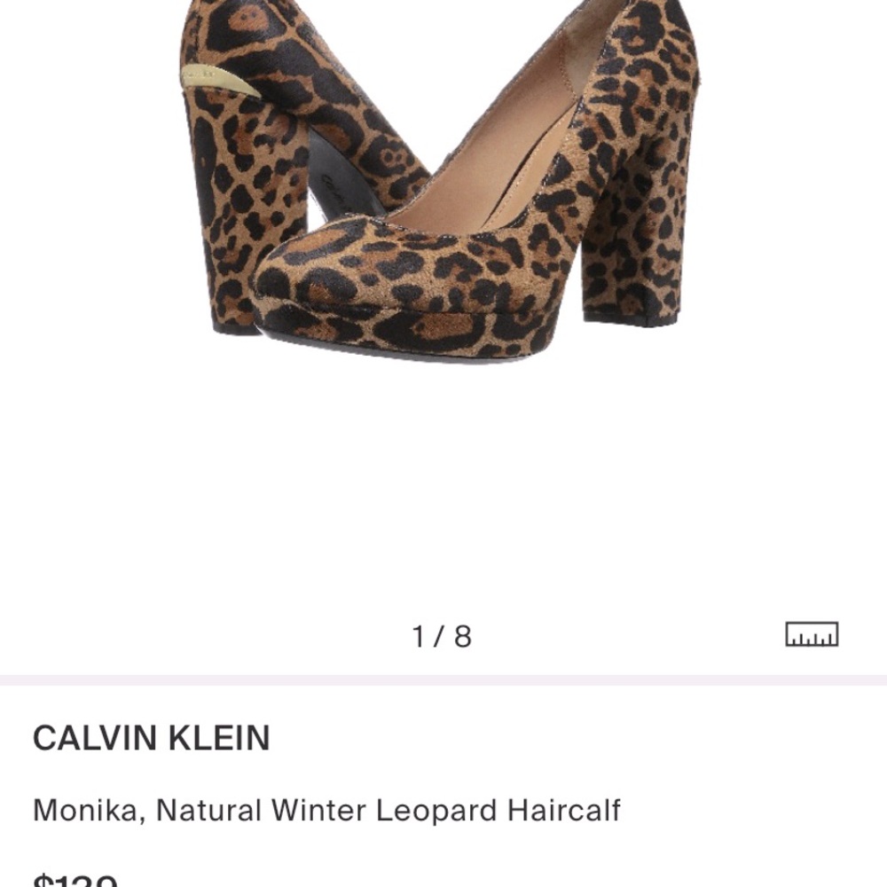 Calvin Klein leopard pumps